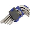 Zarivy Set di 9 chiavi a brugola senza plastica, misure da 1,5 a 10 mm, ideale per lavori di riparazione e manutenzione di macchinari e mobili.
