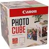 Canon Photo Cube Creative Pack, Verde - carta fotografica lucida PP-201 5x5 (40 fogli) + cornice fotografica - Compatibile con le stampanti Canon PIXMA