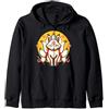 Japan Hokkaido fox statue kawaii wolf an Kitsune Giapponese Kami Inari Volpe Protettore Tempel Shrines T-S Felpa con Cappuccio