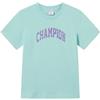 Champion Maglietta Girocollo da Donna, con Grafica, Rosa, L