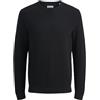 JACK & JONES Jjotto Knit Crew Neck Aw25, Nero, M
