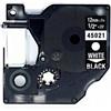 compatibile con DYMO Nastro Bianco su Nero (12 mm X 7 m) per DYMO D1 (S0720610, 45021)