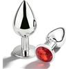 Favelable 2 Pezzi Plug Anale Set, Dilatatore Ano Sex, Giocattoli Erotici Plug Anali, Toys Sessuali Anal Piccolo, Design semplice e confortevole, Adatto per principianti (Rosso)