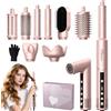 Atopskins Asciugacapelli 8 in 1 Hair Styler 110000 Giri/min Spazzola Phon | Asciugacapelli mit LCD, Air Styler Set con Airflow Arricciacapelli, Spazzola Phon per Arricciatura, Stiratura, Volumizzante