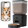 Nityers Distributore Automatico Cibo per Gatti e Cani con Telecamera 1080P e Visione Notturna, Audio Bidirezionale, WiFi 2.4/5GHz, Controllo APP, Ciotola Inox Grande