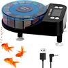Podazz Distributore automatico per pesci - Dispenser automatico di cibo per acquario - Alimentatore timer ricaricabile di cibo per pesci con display LCD, alimentatore automatico per pesci a 15 mangimi
