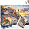 AEMCHDM Puzzle 1000 Pezzi Paesaggi, Puzzle Classico, 70x50CM Puzzles per Adulti, Jigsaw Puzzle Come Regalo e Decorazione per Pareti (Beach Town)