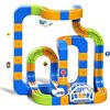 Hzitcigm Trenino Elettrico Bambini - 225 Pezzi (80 Binari + 2 Treni) Grande Pista Flessibile 3D Antigravità, Set Costruzioni DIY, Circuito Trenino Elettrico, Gioco STEM Educativo, Regalo 3-8 Anni