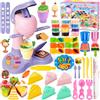 TEBOKHAD Formine per Plastilina, 46 Pezzi Giochi di Plastilina per Bambini 2-12 Anni, Regalini Fine Festa Compleanno per Ragazza Ragazzo, Pasta da Modellare, 12 Vasetti