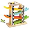 TOP BRIGHT Giocattoli in legno con rampa per auto per 1 anni 2 anni, regalo di primo compleanno per un bambino di due anni, giocattoli per bambini 12—18 mesi con 4 mini auto