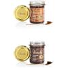 Venchi - 2 Creme Spalmabili, Crema Spalmabile Latte e Nocciole Piemonte IGP 45%, 200 g e Crema Spalmabile Fondente e Nocciole Piemonte IGP, 200 g, Senza Glutine
