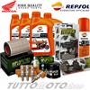 REPSOL / HIFLO KIT TAGLIANDO HONDA HORNET 600 2004 OLIO REPSOL FILTRI PASTIGLIE CANDELE GRASSO