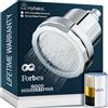 MyHalos® Filtro doccia per acqua dura UK, soffione doccia fisso ad alta pressione per ridurre il cloro, addolcitore d'acqua, facile da installare, soffione doccia filtrato (cromato)