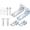 QUARKZMAN 2 Set di Kit Ferramenta per Porte a Libro Include Perno Superiore e Inferiore, Staffa e Ruota Guida Kit Ferramenta per Porte a Libro per Armadio Pieghevole