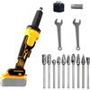 Builrand Smerigliatrice senza fili compatibile con batteria Dewalt da 20 V, smerigliatrice senza spazzole, 4 velocità 26000 giri/min, smerigliatrice dritta per rimozione della ruggine, rettifica