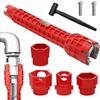 Touosy Chiave per Rubinetto, 14 in 1 Chiave per Rubinetto Sottolavello, Installatore di Rubinetti Multifunzionale Asto Tap Multifunzionale Per Lavandino Lavandino Cucina Sanitaria