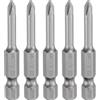 QUARKZMAN 5Pz #1 Punte Cacciavite Phillips PH1 1/4 Gambo Esagonale 2 (50mm) Lungo Acciaio S2 Magnetiche Inserti per Avvitatore per Cacciavite Elettrico Punte Trapano 0.157 (4mm) Asta