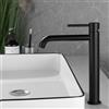 PHASAT Rubinetto Bagno Lavabo Alto, Rubinetto per Lavabo, Miscelatore per Lavabo in Nero, Miscelatore Bagno Monocomando in Acciaio Inox PTMP22B