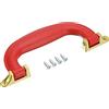 QUARKZMAN Bagagli Maniglie, 155mm/6,1 pollici PU Pelle Tirare Maniglia Valigia Custodia Sostituzione Maniglie con Viti per Valigetta Valigia Cassetta Attrezzi, Rosso