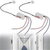 Leikurvo 2 pezzi mini rilevatori di movimento a infrarossi, portata 2-8m/120°/360°, rilevatore di movimento PIR da incasso IP20 220V, sensore di costruzione compatta con sensore crepuscolare, durata di