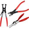 WIYETY Pinza per Fascette Stringitubo: Set 3 Pezzi, Collo Dritto, per Auto