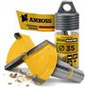 Amboss Werkzeuge Heller - Punta Forstner, Ø 35 mm, strumenti a incudine BOARDBLASTER per legno, fori precisi per legno e pannelli (truciolato, pannelli OSB, multiplex)