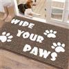 Enyhom Zerbino grande cattura sporco per interni, 80 x 120 cm, a basso profilo, super assorbente, antiscivolo, per animali domestici, per cani all'interno, marrone