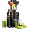 TECKZOON Estrattore Frutta e Verdura, 500W Estrattore di Succo a Freddo con Apertura Extra Large 170mm, 99% Resa, Facile da Smontare e Pulire, BPA Free, Include 2 Bicchieri e Ricettario
