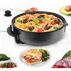 SUPERLEX Padella multifunzione da 9,6 litri, con coperchio, 42 x 7 cm, 1500 Watt, padella elettrica, per pizza