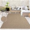 Paco Home Tappeto in iuta per interni-esterni - Naturale e nero, robusto ed elegante, ideale per il terrazza e il soggiorno, Dimensione:200x290 cm, Colore:Beige 3