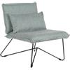 Home ESPRIT Poltrona nera verde metallo 66 x 78 x 75 cm