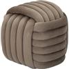 Dmora - Pouf Karori, Poltrona multiuso, Scendiletto, Pouf poggiapiedi, 45 x 45 h45 cm, Grigio