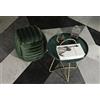 Dmora - Pouf Karori, Poltrona multiuso, Scendiletto, Pouf poggiapiedi, 45 x 45 h45 cm, Verde
