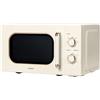COMFEE' COMFEE ' CMO-M202NC(CM) Microonde Vintage Retro Elegante Con 5 Livelli Di Potenza, 700 W, 20 L, Timer Regolabile 0-35 Min, Controlli Singoli, Illuminazione Interna, Crema Albicocca
