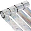 GOSHIES 4 rotoli di nastro riflettente per uccelli, 80 m x 4,8 cm, per uccelli e uccelli, per proteggere case, giardini e cortili