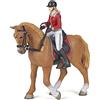 Papo - Statuina Cavallo da Passeggio e la Sua Cavallerizza Realistica - 3 Anni + - Collezione Cavalli e Pony - Gioco Creativo Passeggiata a Cavallo - Idea Regalo Giocattolo Bambina Bambino