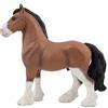 PAPO - Statuina Cavallo Clydesdale Realistica - 3 Anni + - Collezione Cavalli - Gioco Creativo Mondo Equestre - Idea Regalo Giocattolo Bambina Bambino