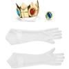 Disguise Super Mario 13375 - Set Travestimento Principessa Peach per Bambina, Bianco, Taglia Unica