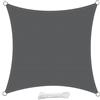 swift Vela Ombreggiante 3x3 m Quadrata Permeabile Protezione Anti Raggi UV Tenda a Vela, Telo Tenda da Sole a Vela per Esterno, Giardino & Gazebo, Antracite