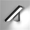 Goeco Applique da Parete Esterno/Interno, 17W IP65 Impermeabile Lampade da Esterno Rotazione di 350° Luce fredda 6500K Applique LED Moderna per Giardino, Patio, Corridoio, Soggiorno, Nero