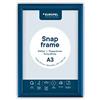 Europel cornice a scatto DIN A3, blu, sistema Easy-Click, profilo 25x11 mm, alluminio anodizzato, pellicola antiriflesso, 328x451 mm, retro in polistirene grigio
