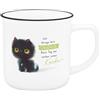 Sheepworld Tazza con motivo gatto nero, tazza in porcellana, altezza 8,5 cm, diametro 9 cm, volume 35 cl, scritta divertente, regalo, regalo di compleanno, amici del gatto | 74837