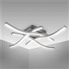 B.K.Licht Plafoniera Led Soffitto Moderna, dimensione 42,5x42,5cmx7cm, 230V, 20W 2000Lm, Lampadario cucina soggiorno camera da letto, Lampada da Soffitto LED, luce neutra 4000K, metallo