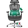 MELOKEA Sedia Ufficio Ergonomica 200 KG | Supporto Lombare Regolabile 9P | Vincitore dei Test Ergonomic | Braccioli Magici 4D+ | Sedia da Gioco | Blocco a 3 Posizioni & Schienale EN12520