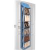 Lirex Organizzatore da Porta per Borse, Sacca con 6 Tasche e Cerniera, Appeso per Portafogli, Sciarpe, Cappelli e Leggings, 40 x 14.5 x 173 cm, Blu