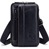 Xieben Borsa a tracolla piccola in pelle Borsa a tracolla per telefono Portafoglio Portafoglio Gancio ad anello Fondina Vita Marsupio Viaggio Campeggio all'aperto Escursionismo Zaino Nero