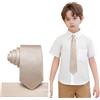 Hi-Tie Set di cravatte per ragazzi da 8 a 10 cravatte in seta per bambini da 8 a 11 anni, cravatta e tasca quadrata per matrimonio, Marina Militare