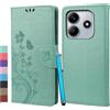 Klapber Custodia per Xiaomi Redmi Note 14 Custodia in Pelle per Xiaomi Redmi Note 14 Cover Portafoglio con Slot per Schede Morbida Gomma Silicone Cover per Xiaomi Redmi Note 14, Verde