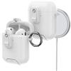 ORICO Custodia per AirPods 1ª/2ª Generazione con Supporto, Ricarica MagSafe e Coperchio Magnetico, Potente Protezione Anti-caduta, Bianco-CP312