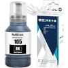 LCL 105 Inchiostro Alta capacità Compatible con Epson 105 Nero Flacone di Inchiostro Compatible con Epson L7160 L7180 ET-7700 ET-7750 Stampante (1-Pack)
